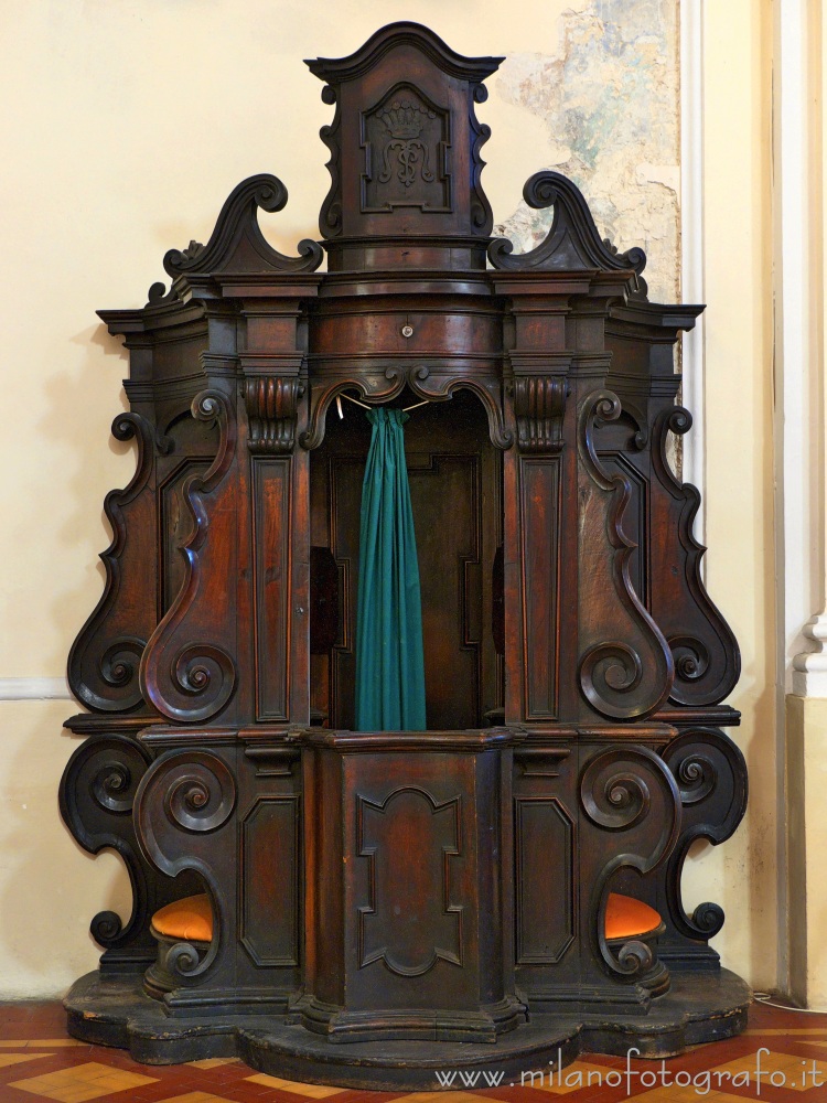 Pesaro (Pesaro e Urbino, Italy) - Confessional in the Sanctuary of Our Lady of Graces